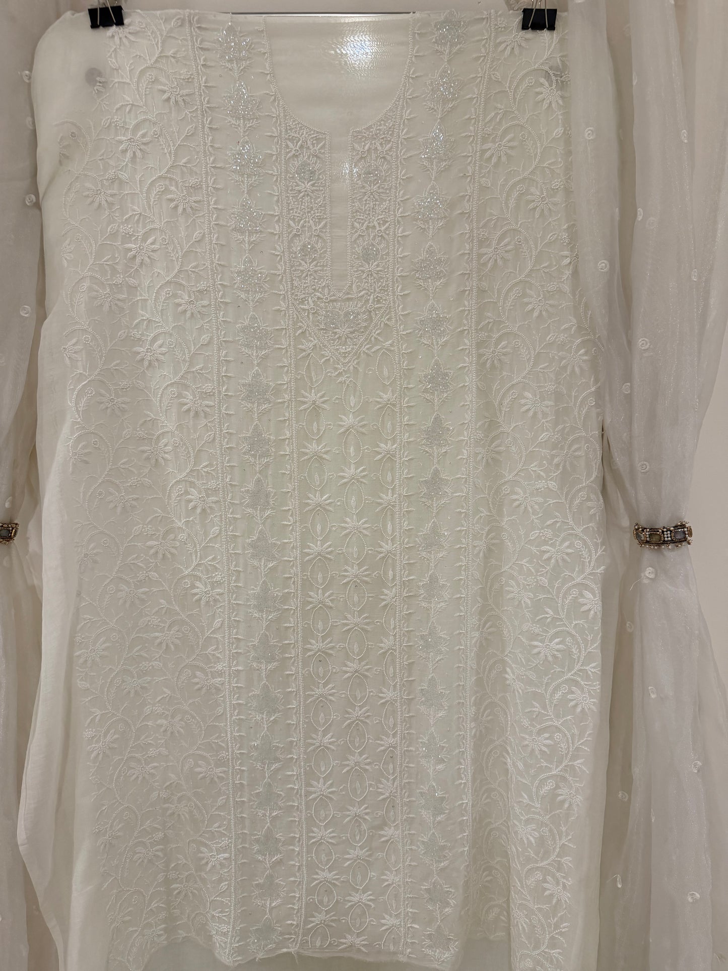 Kohinoor mul chanderi 3 piece suit set(unstitched)
