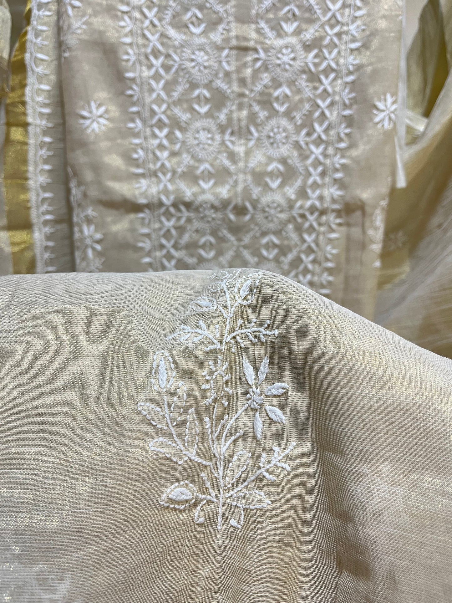 Ziya shimmer cotton suit set
