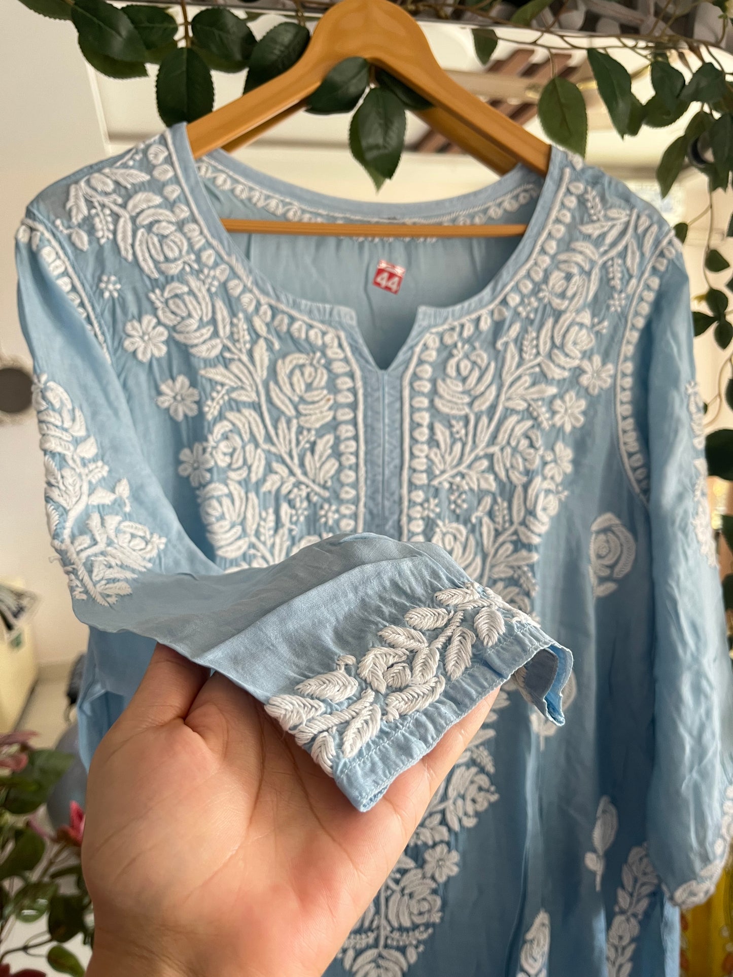 Rose muslin kurta