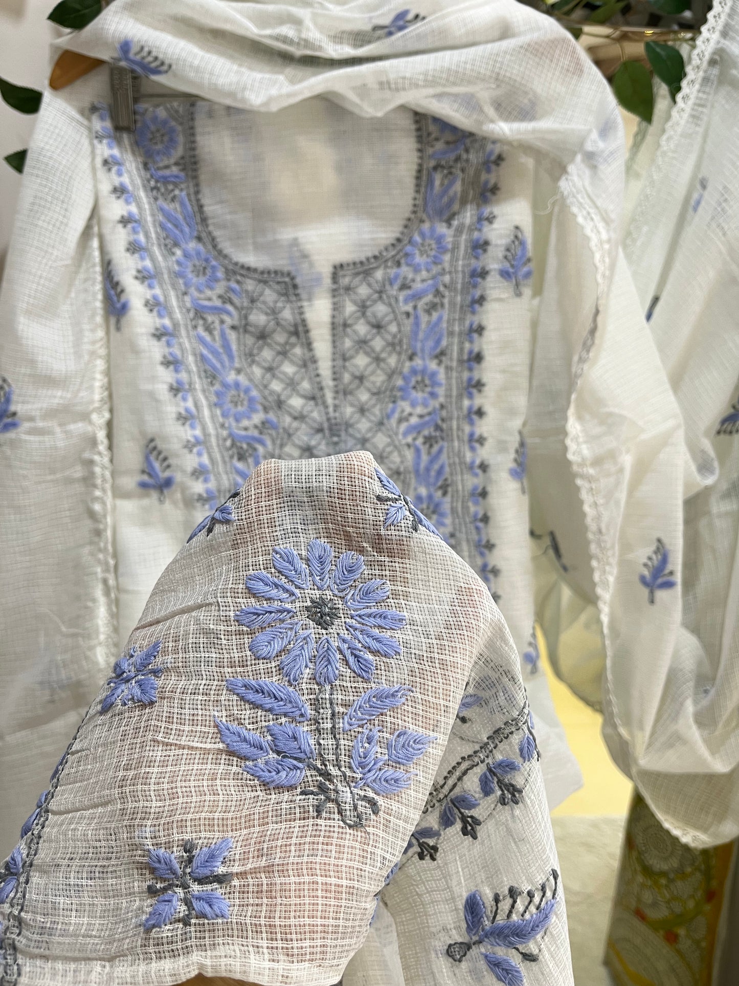 Kota doria panel suit set