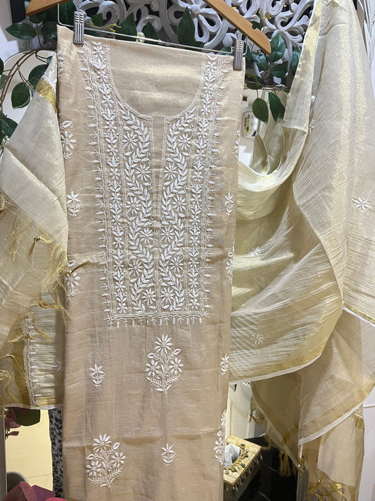 Ziya pure tissue cotton suit set (Unstitched)