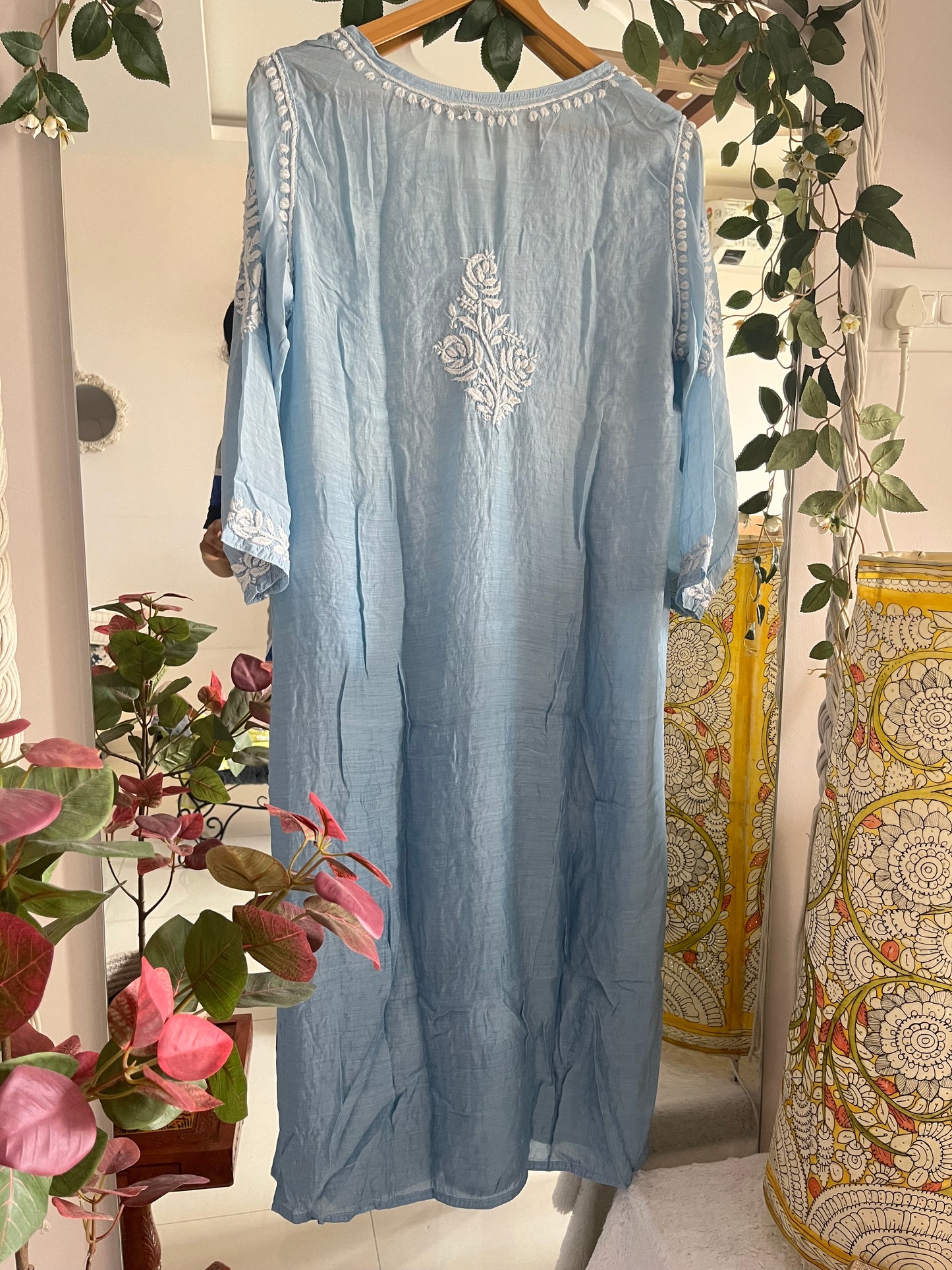 Rose muslin kurta