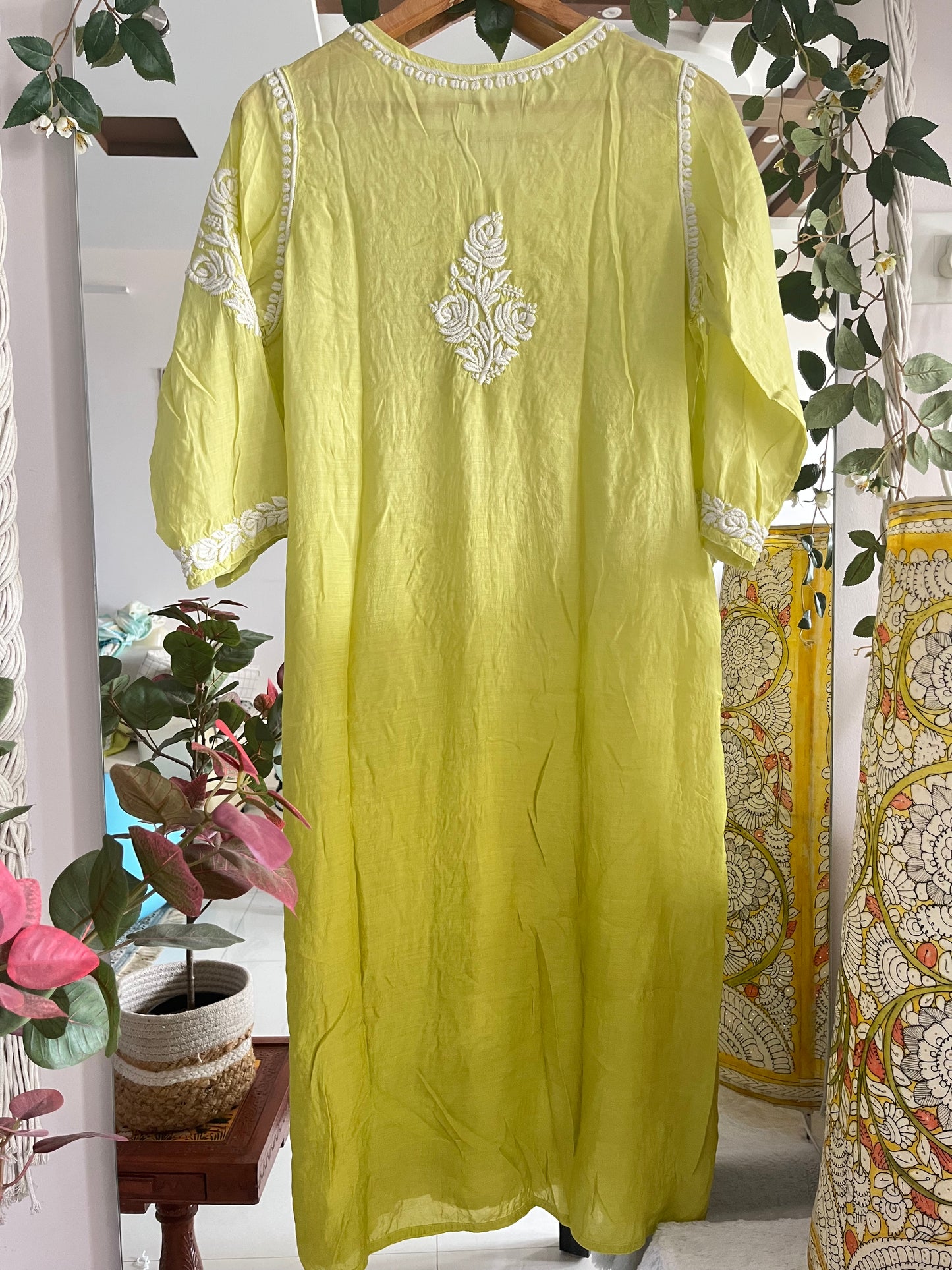 Rose muslin kurta