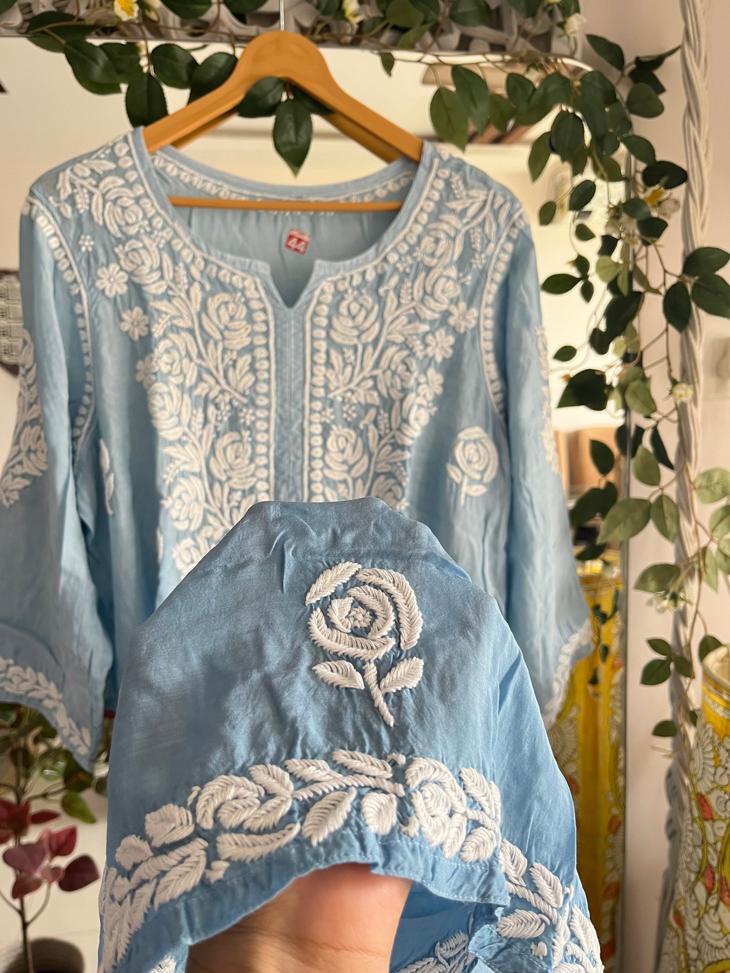 Rose muslin kurta