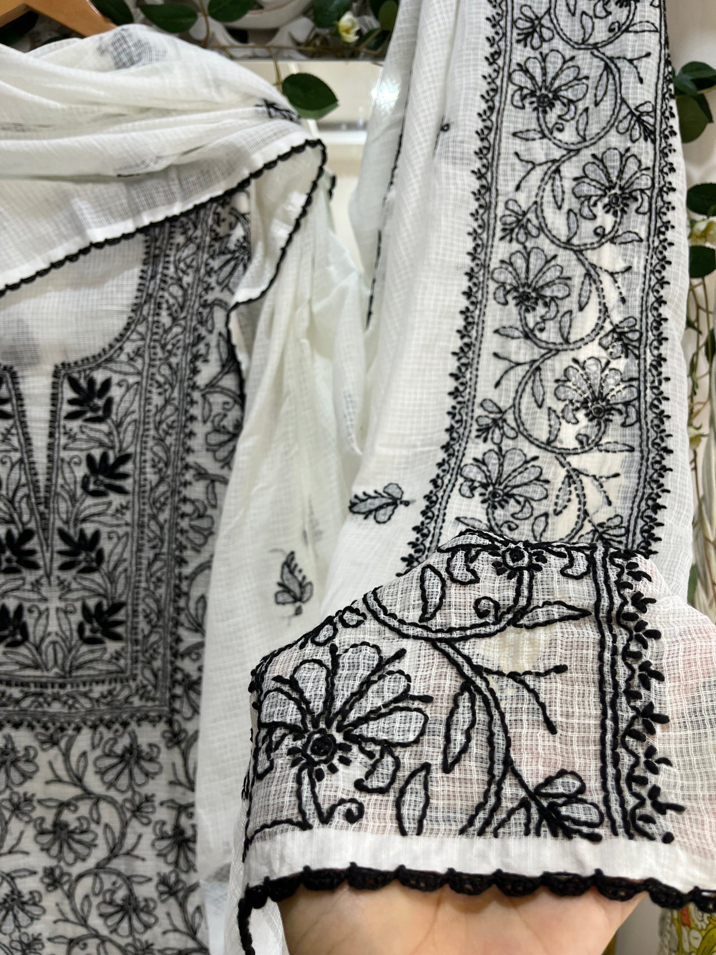 Kota doria jaal suit set