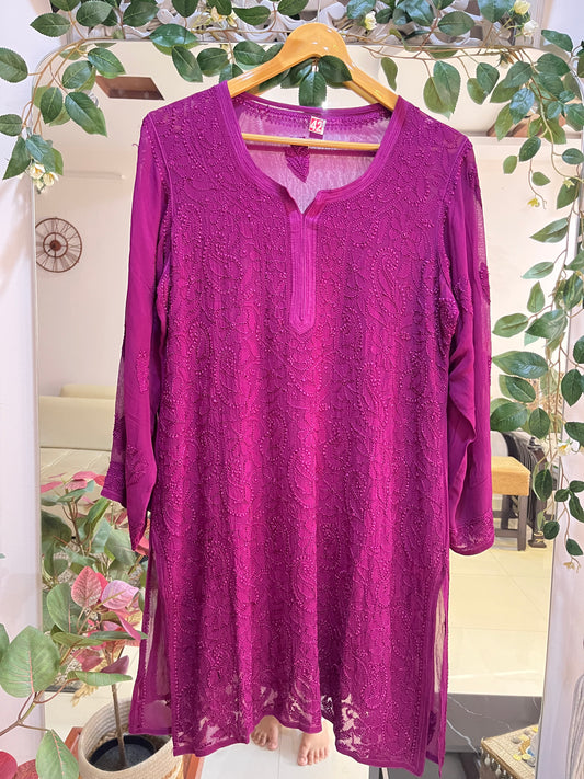 Sama short kurta(wine)