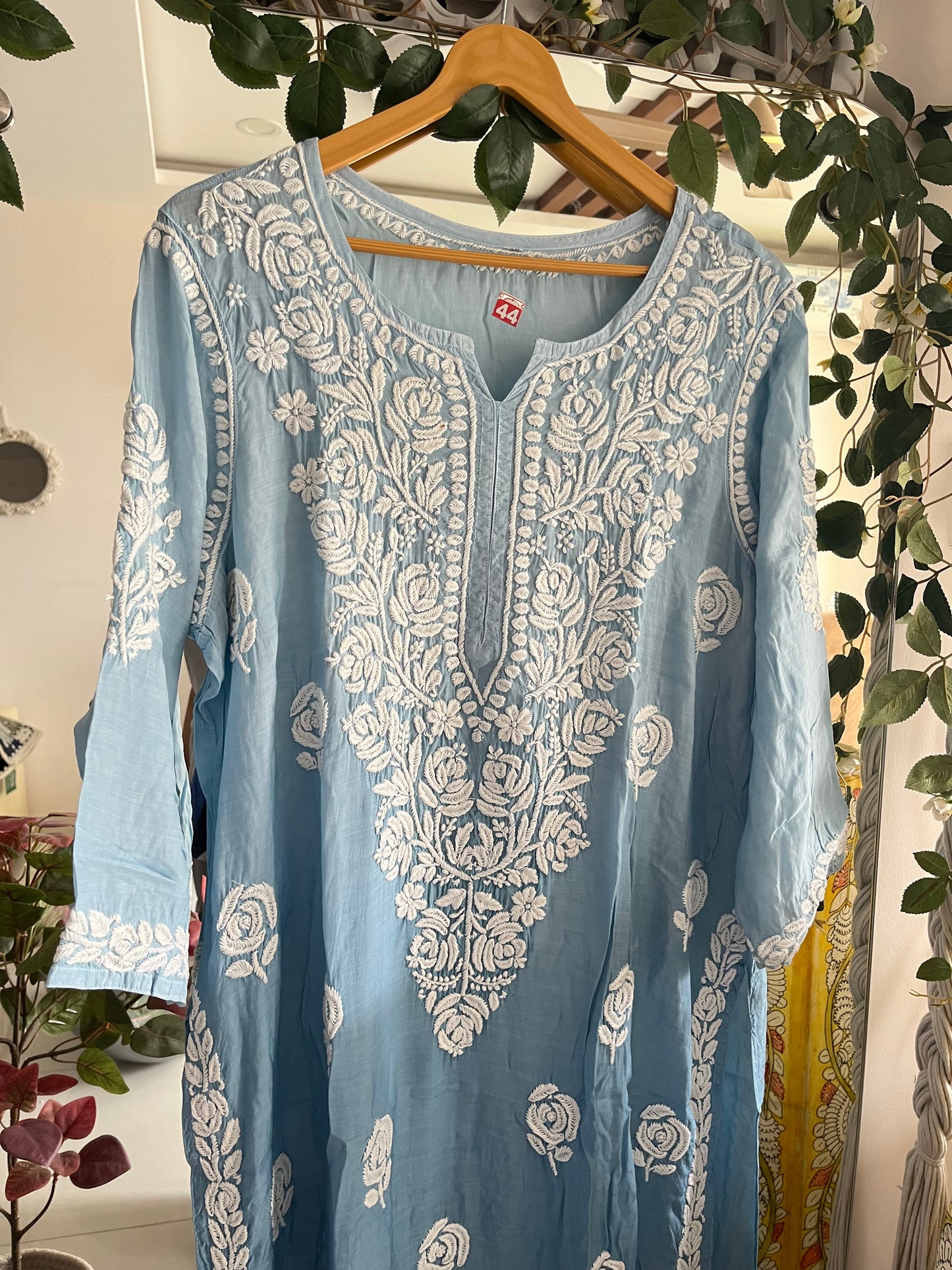 Rose muslin kurta