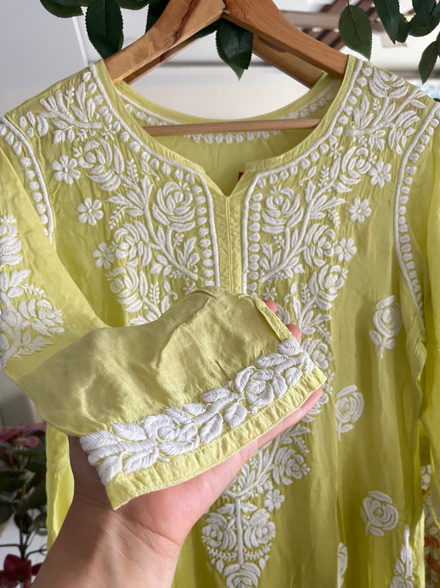 Rose muslin kurta