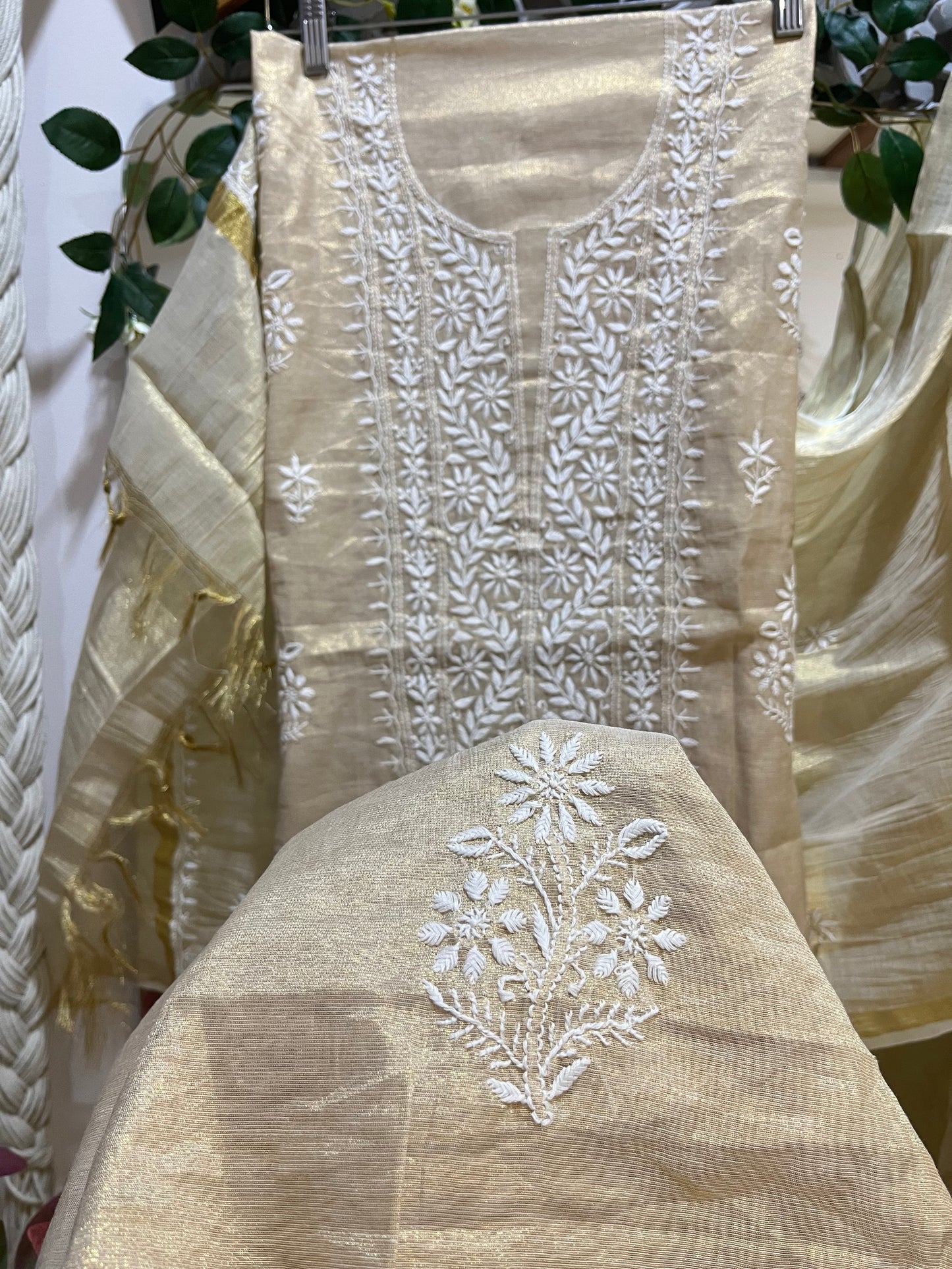 Ziya pure tissue cotton suit set (Unstitched)