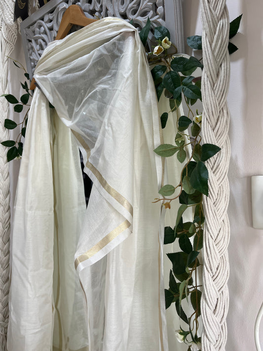 Pure mul chanderi dupatta