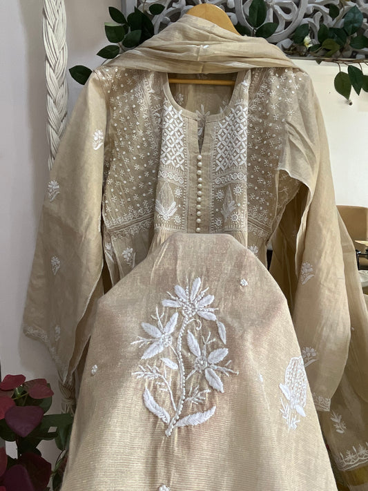 Tanaaz tissue suit set(Semi stitched)