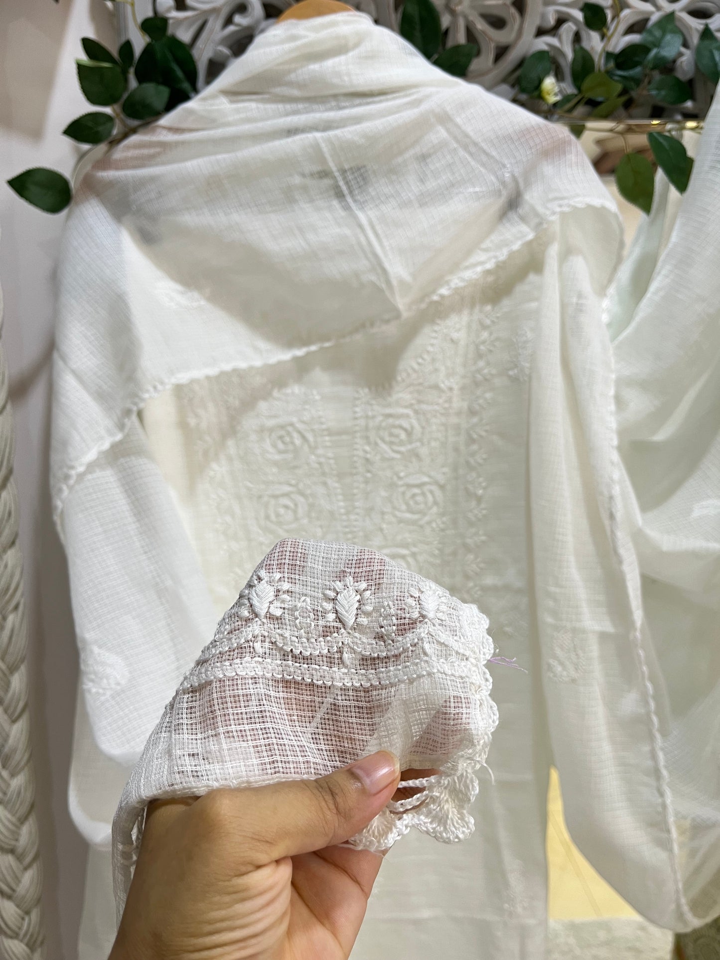 Kota doria rose suit set
