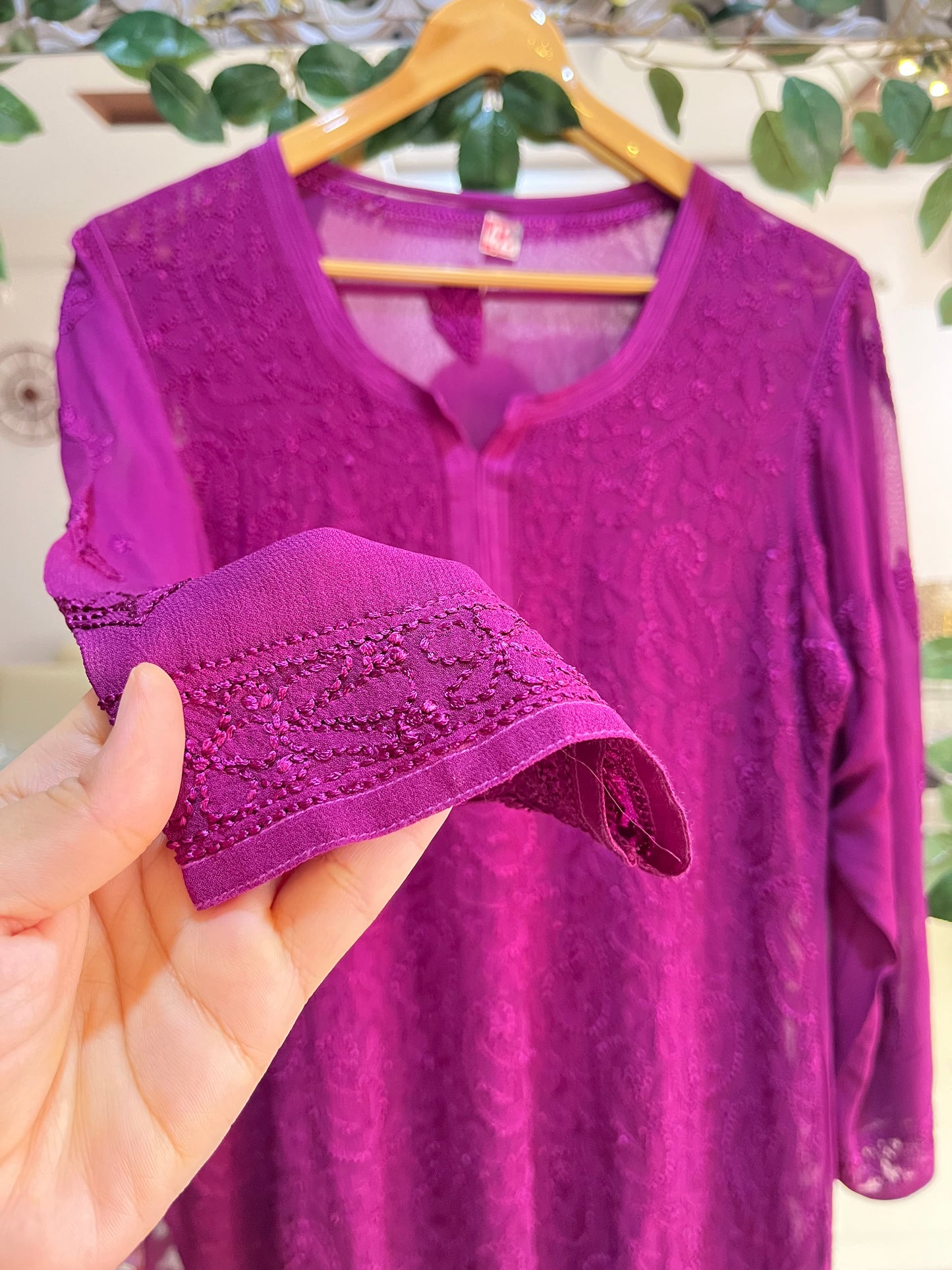 Sama short kurta(wine)