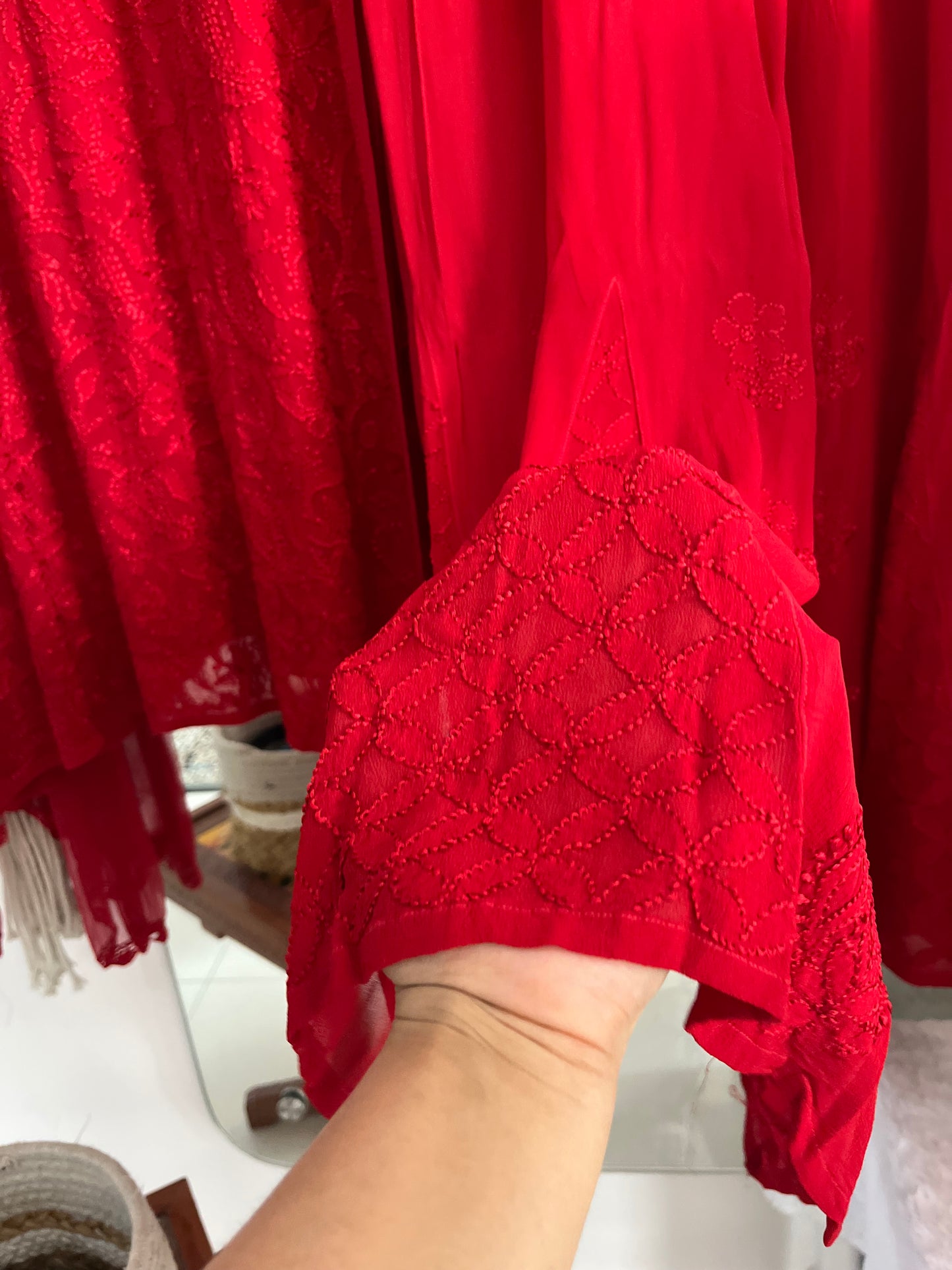 Noor sharara suit set red