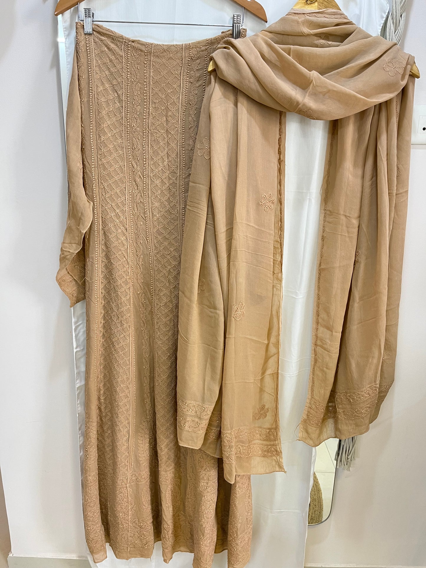 Camel Anarkali set