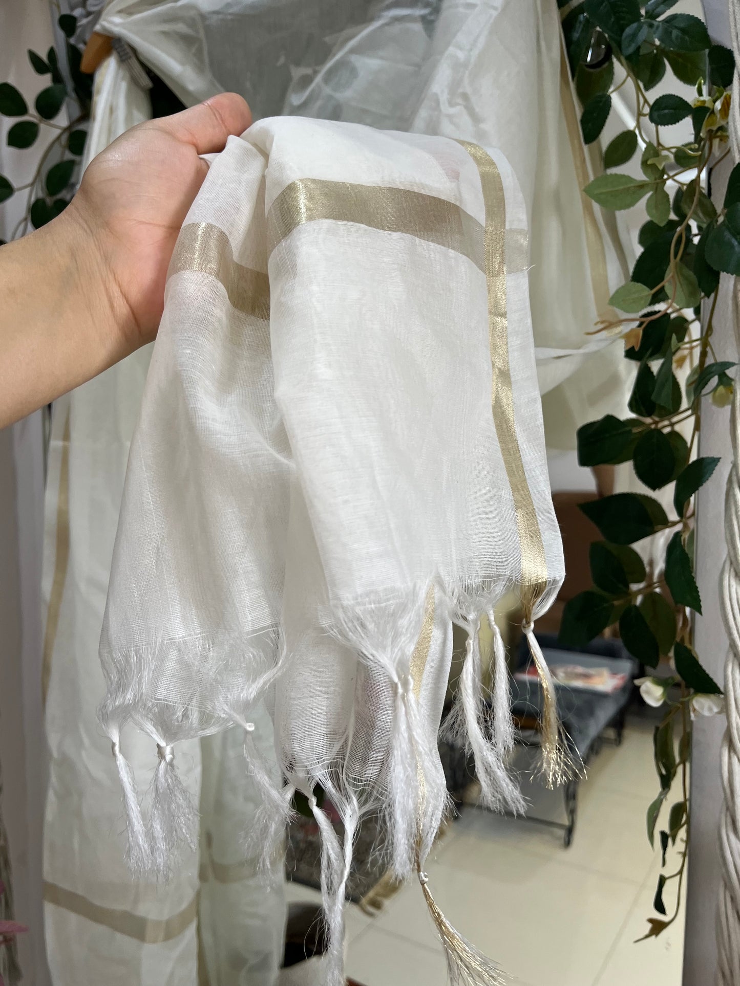 Pure mul chanderi dupatta