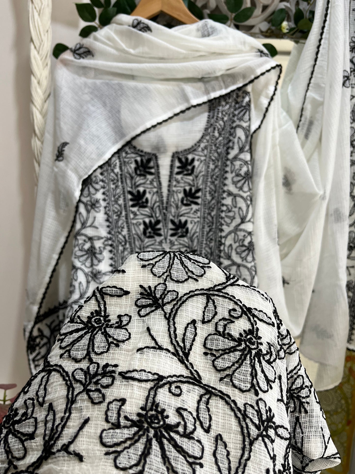 Kota doria jaal suit set