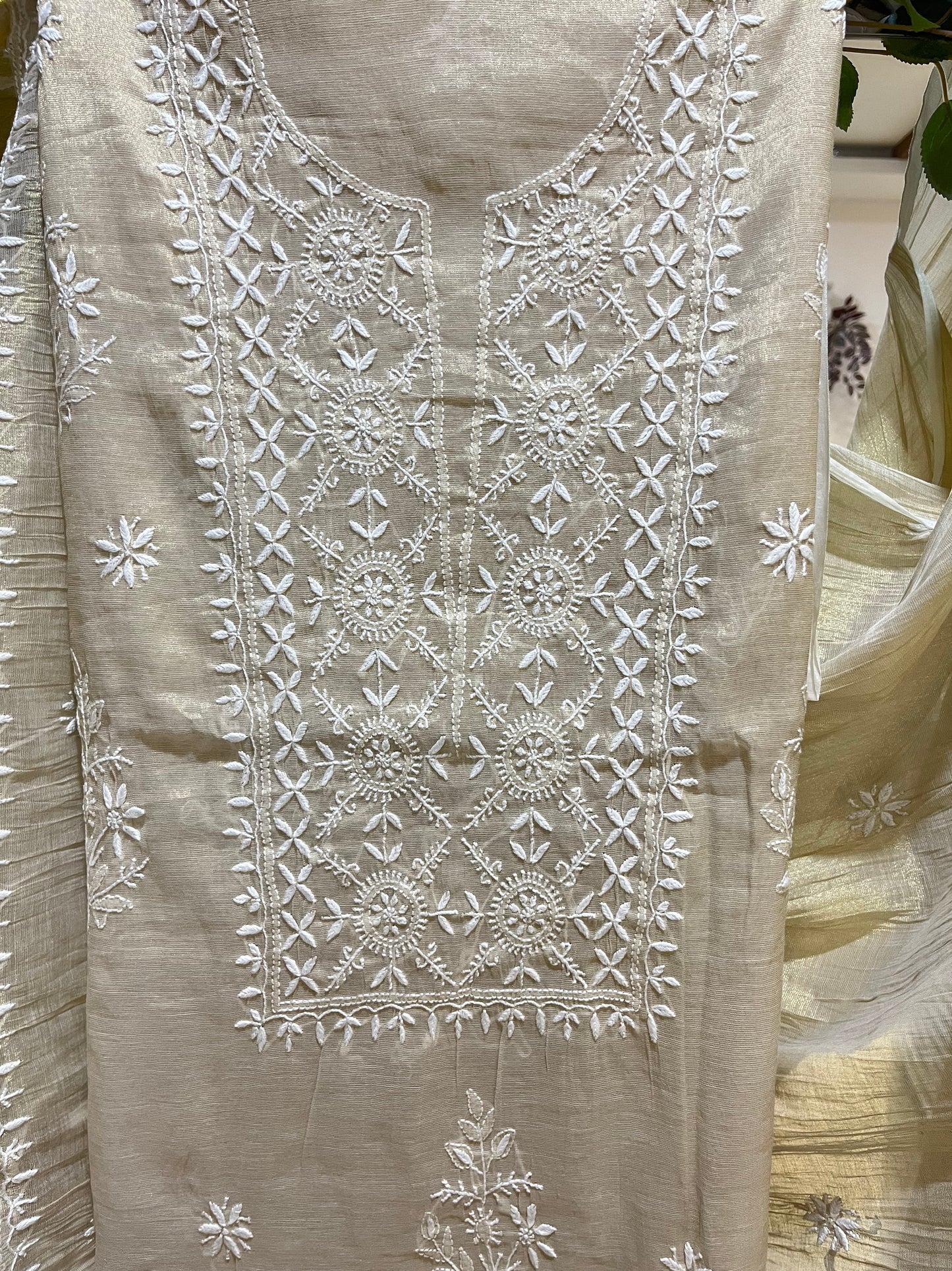 Ziya shimmer cotton suit set