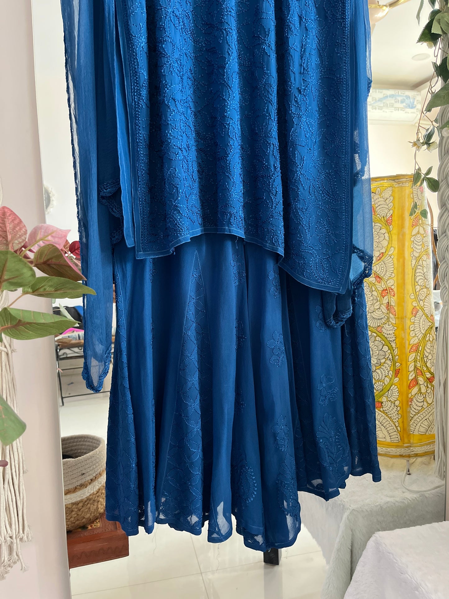 Noor sharara suit set blue