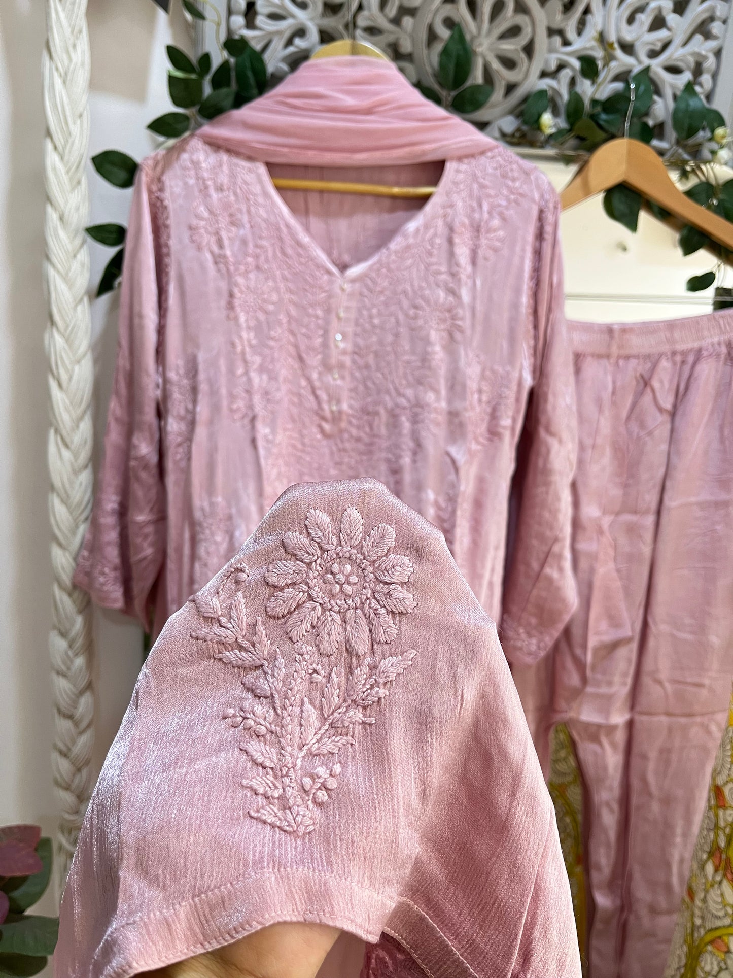 Chinnon suit set (dusky pink)