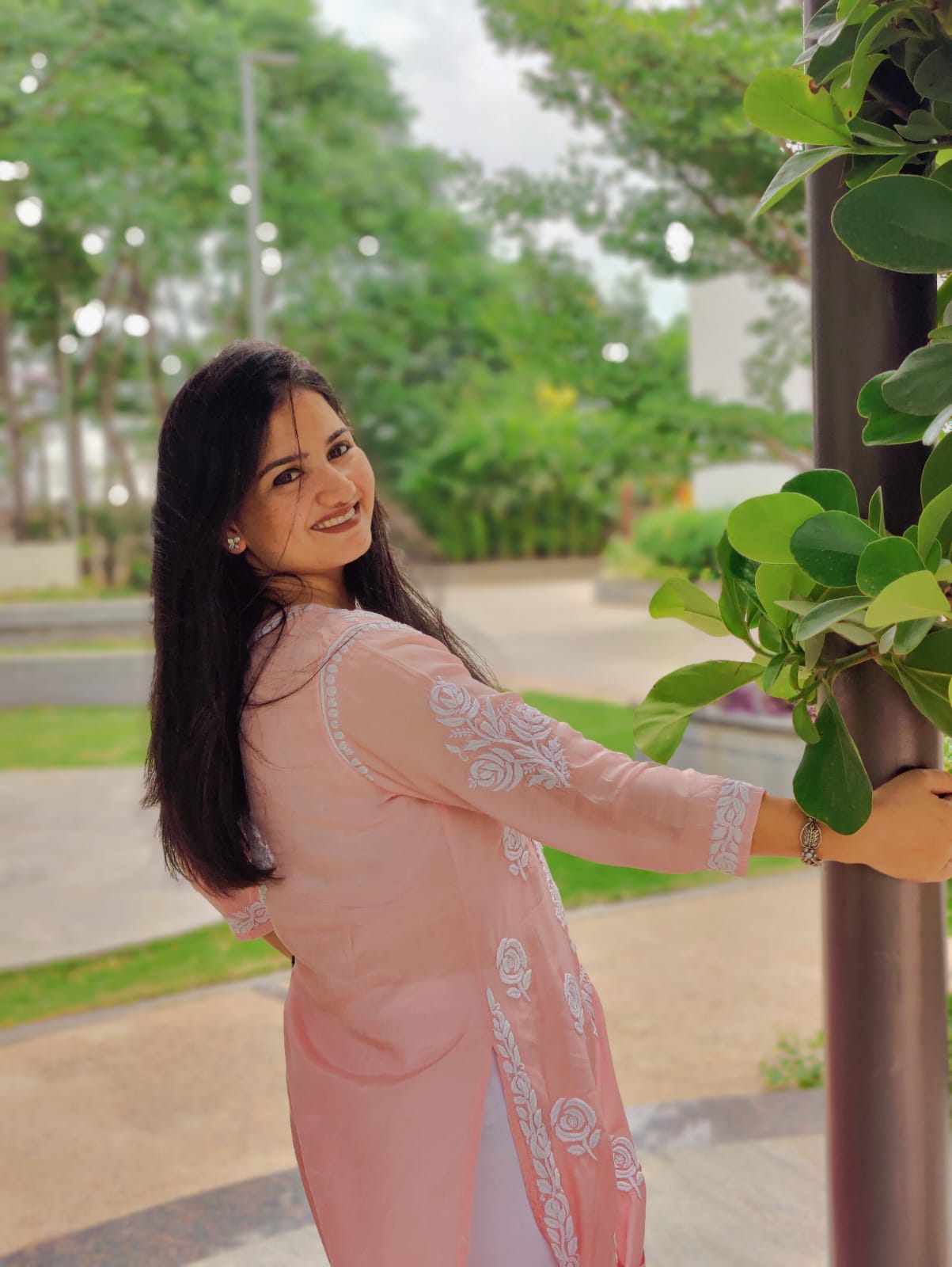 Rose muslin kurta