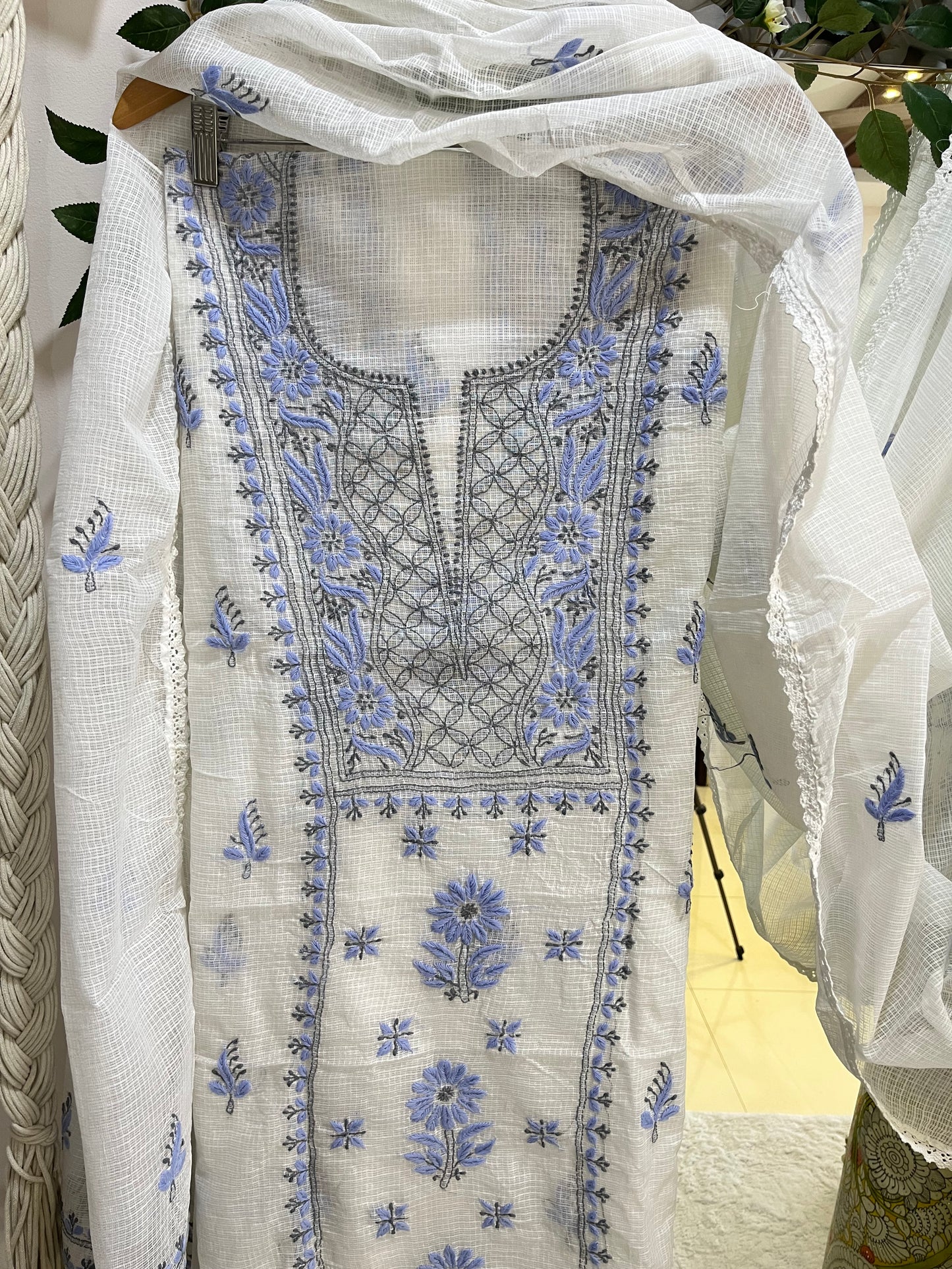Kota doria panel suit set
