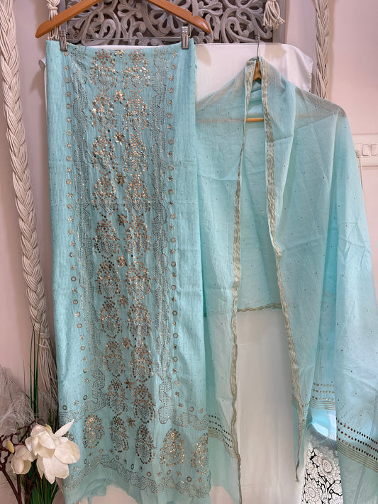 Noor mukaish suit sets (Unstitched)