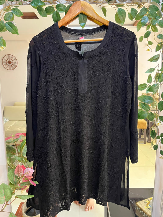 Sama short kurta(black)