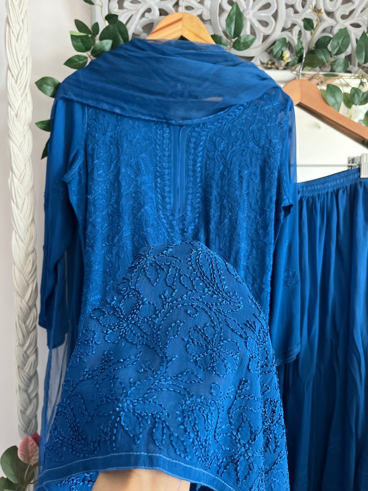 Noor sharara suit set blue