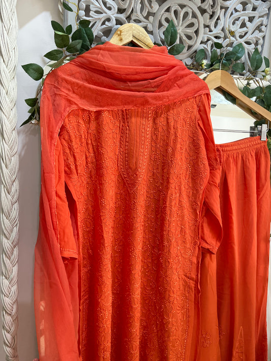 Noor sharara suit set orange