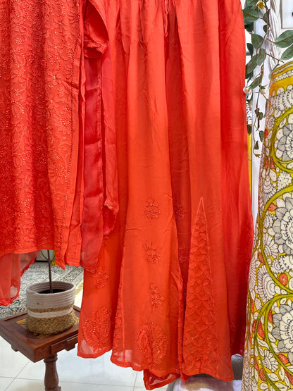 Noor sharara suit set orange