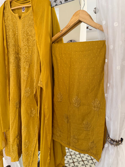 Zoha suit set mustard yellow