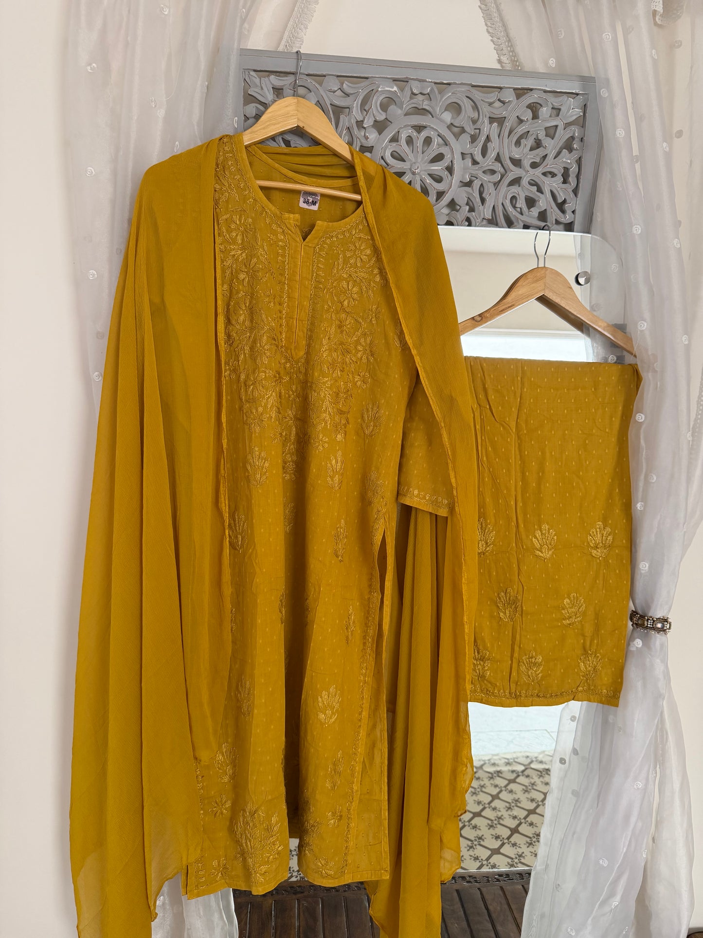 Zoha suit set mustard yellow
