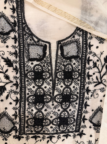Anaiza mul chanderi 3 piece suit set(unstitched)