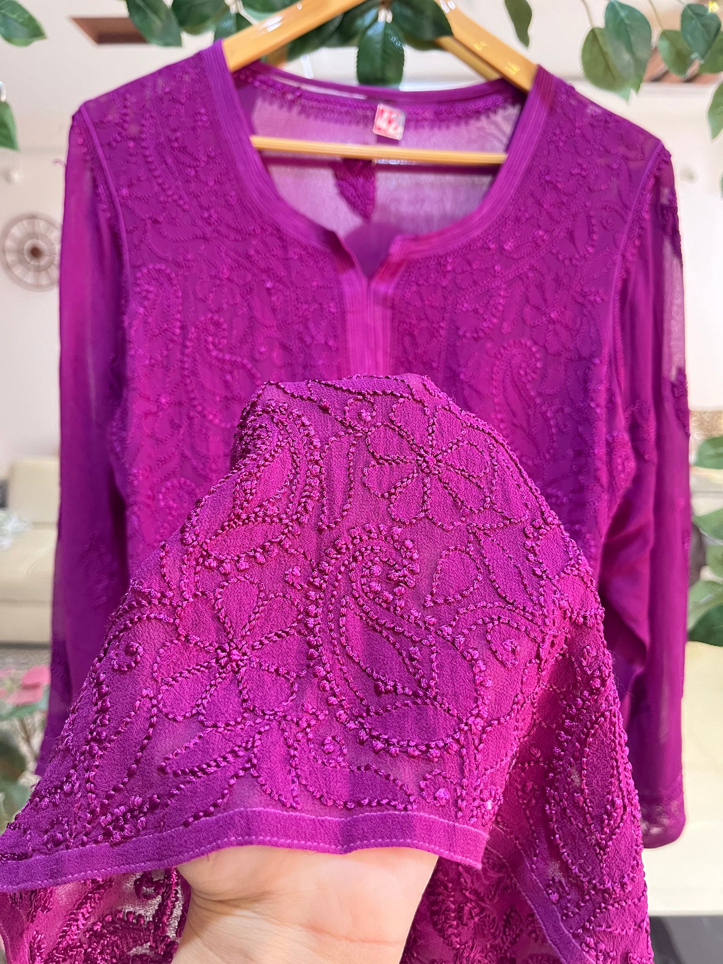 Sama short kurta(wine)