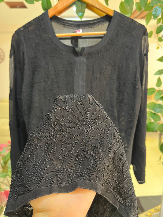 Sama short kurta(black)