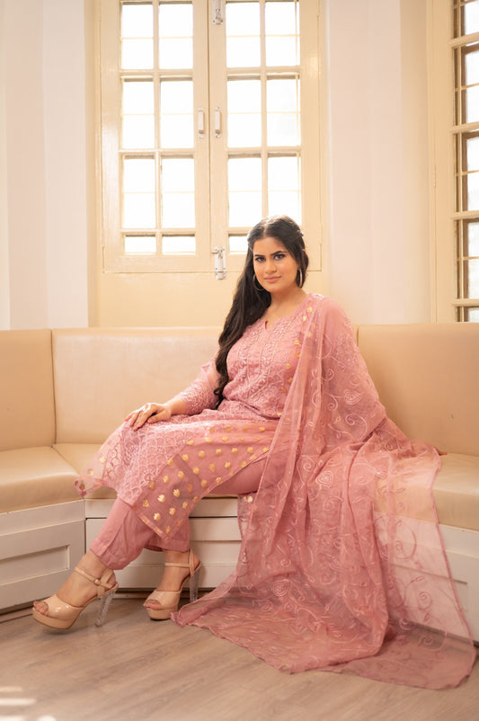 Aiza organza suit set
