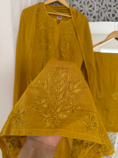 Zoha suit set mustard yellow