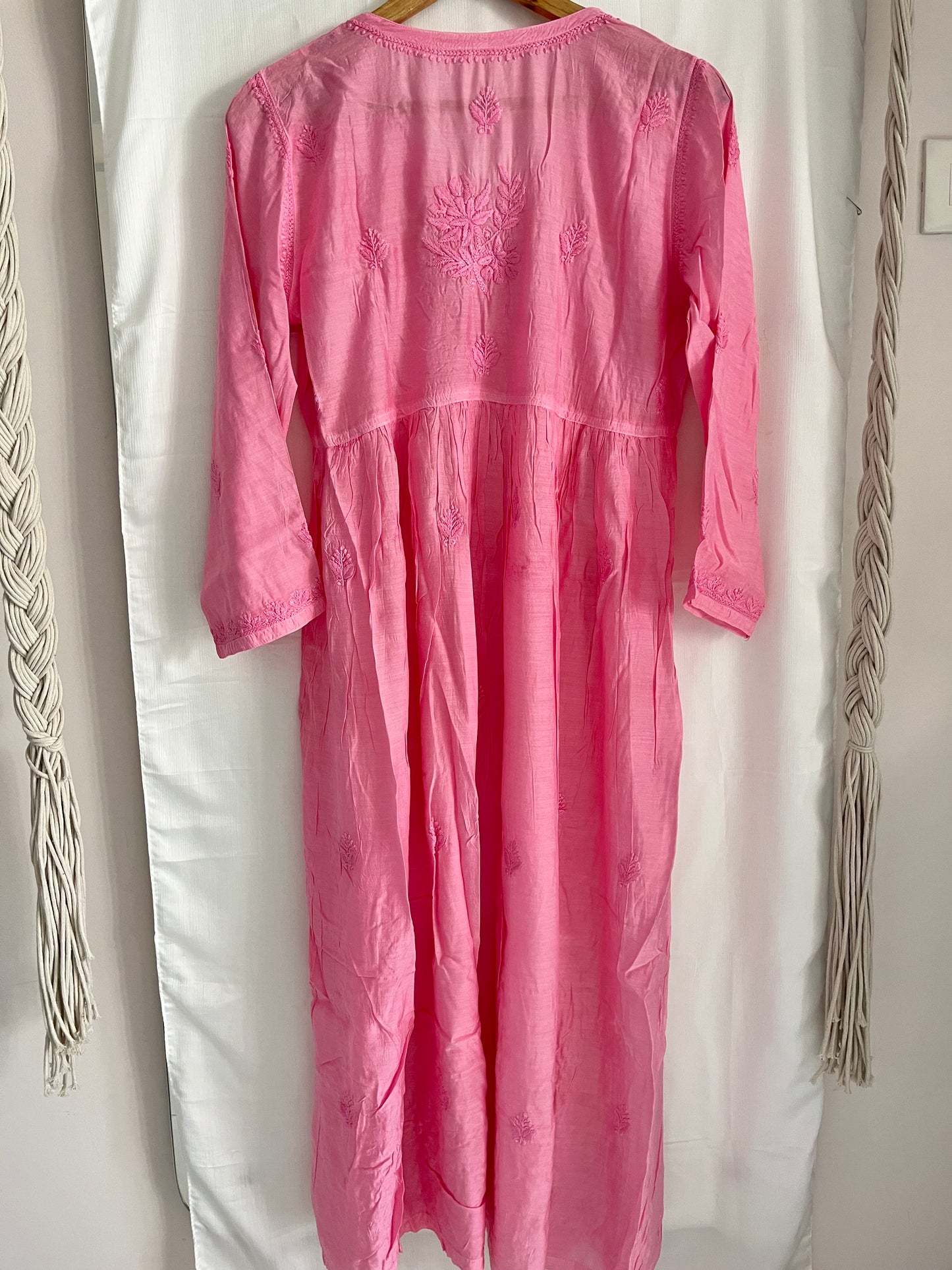 Mehar muslin front open long dress