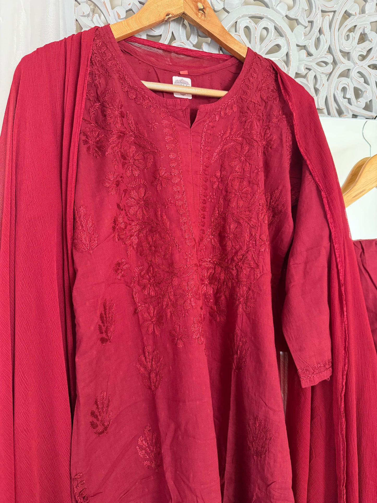 Zoha suit set maroon