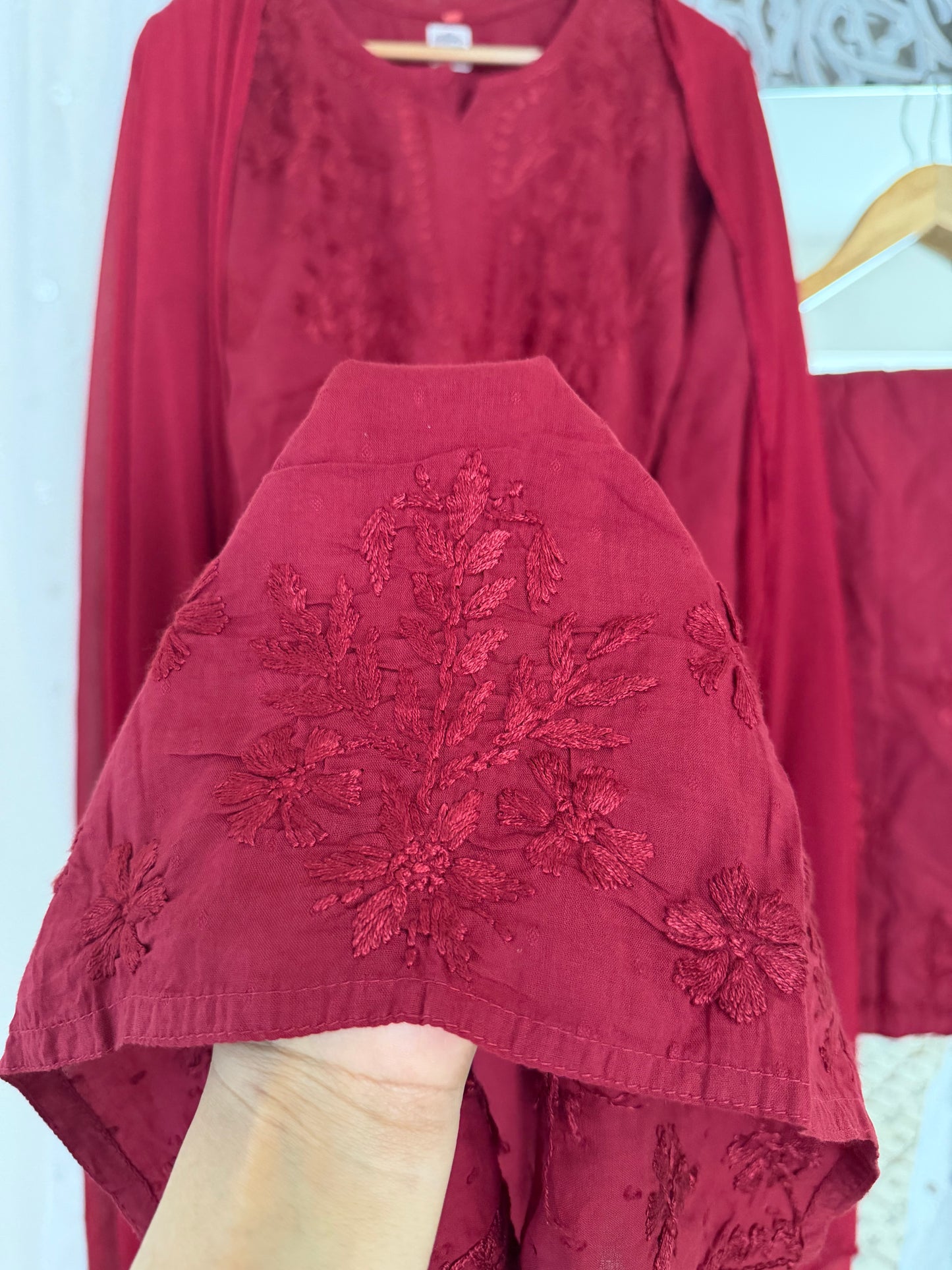 Zoha suit set maroon