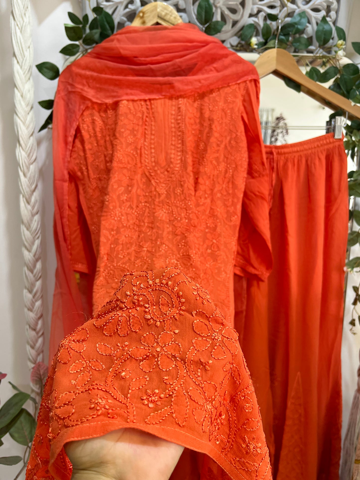 Noor sharara suit set orange