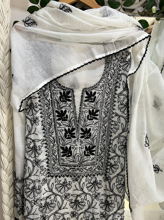 Kota doria jaal suit set