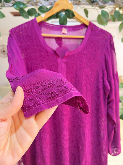 Sama short kurta(wine)