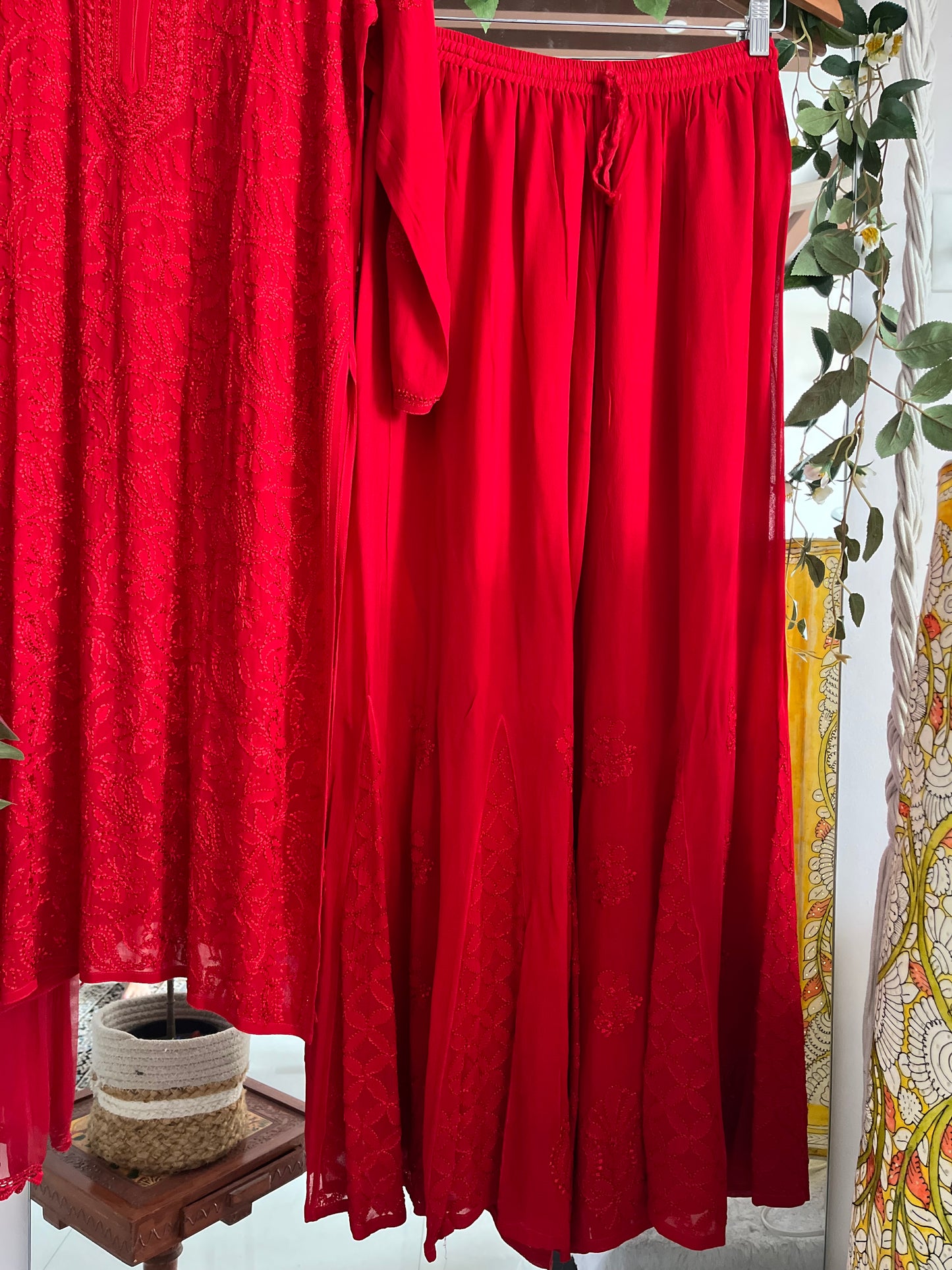 Noor sharara suit set red