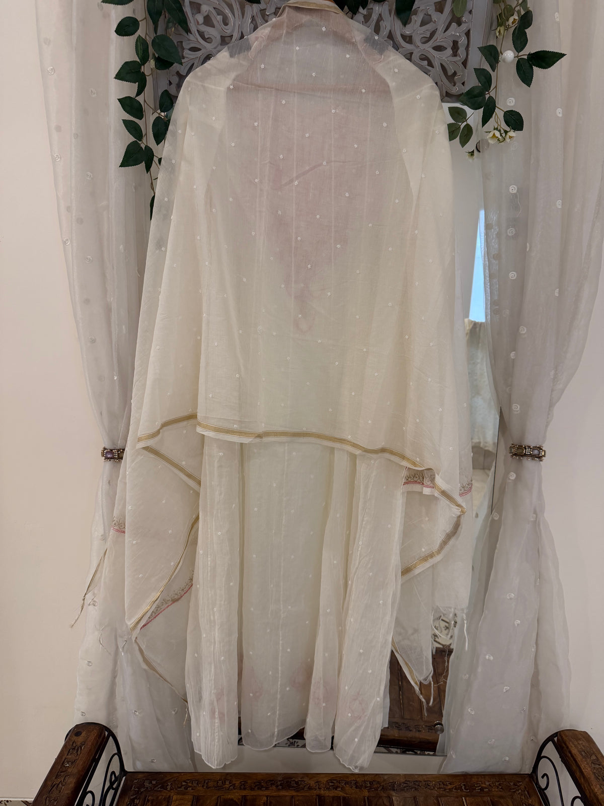 Anah pure mul chanderi anarkali (semi stitched)