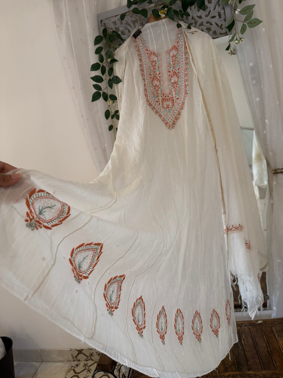 Anah pure mul chanderi anarkali