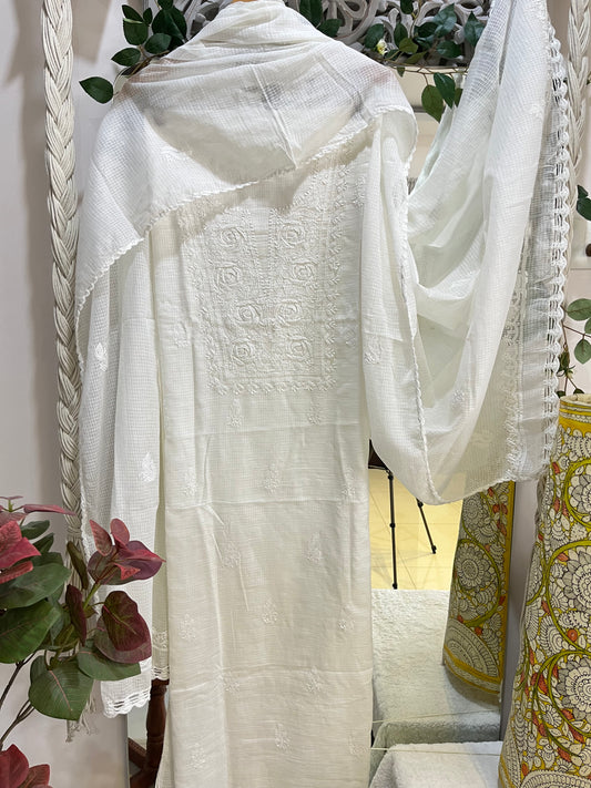 Kota doria rose suit set