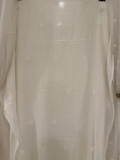 Kohinoor mul chanderi 3 piece suit set(unstitched)