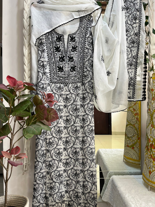 Kota doria jaal suit set